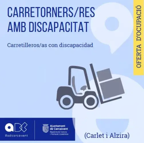 Carretoners/es (Carlet) i Carretoners/es retràctils (Alzira) amb discapacitat (Ref.074)