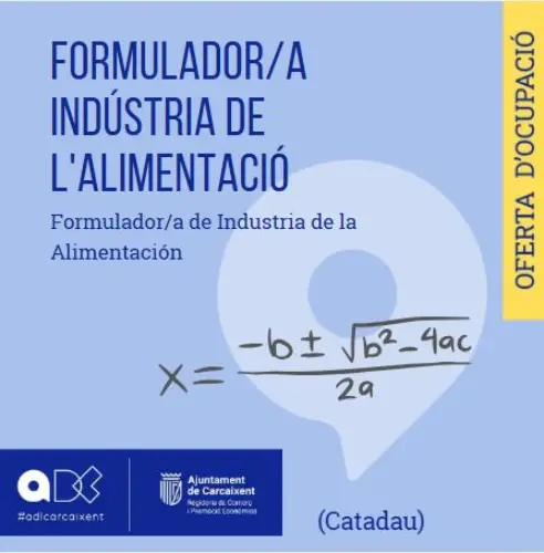 Formulador/a per a Indústria d’Alimentació( Catadu) (Ref.059)