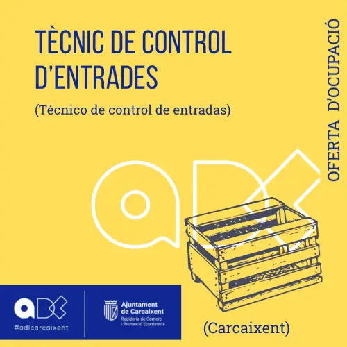 Tècnic/a de Control d’Entrades – Carcaixent (Ref.016)