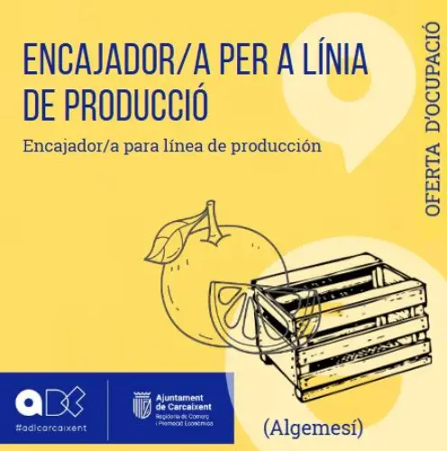 Encajador/a per a línia de producció (Algemesí) ( Ref.068)
