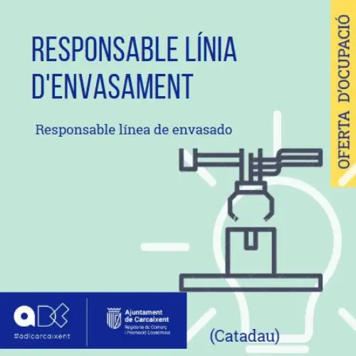 Responsable línia d’envasament (Catadau) (Ref.060)
