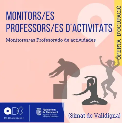 Monitors/es – Professors/es d’Activitats (Simat de la Valldigna)(Ref.116)