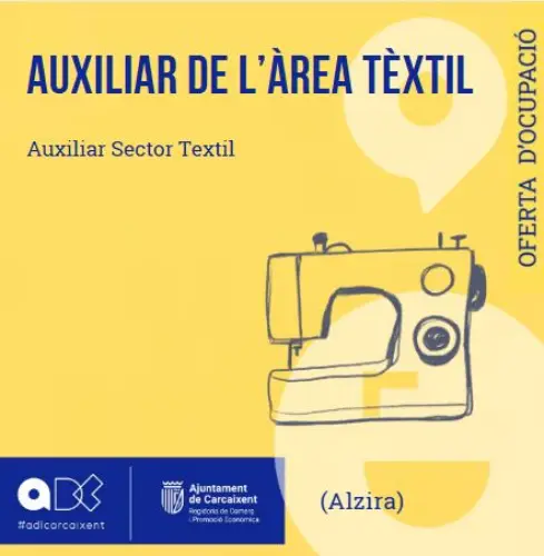 Auxiliar de l’àrea tèxtil (Alzira) (Ref.124)