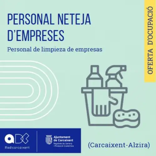 PERSONAL DE NETEJA D’EMPRESA (Carcaixent-Alzira)(Ref.118)