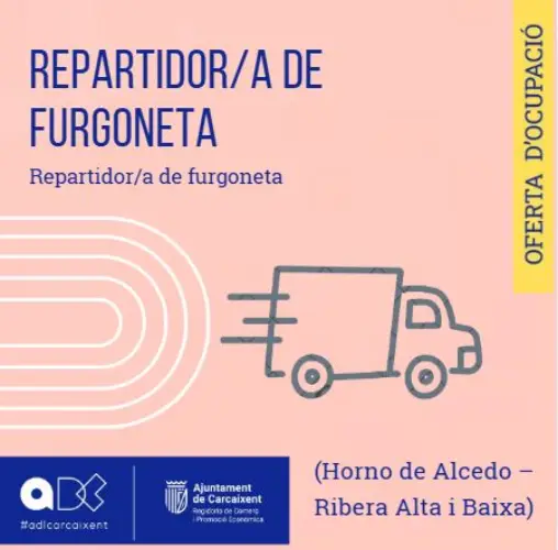 Repartidor/a de furgoneta (Horno de Alcedo – Ribera Alta i Baixa) (Ref.169)