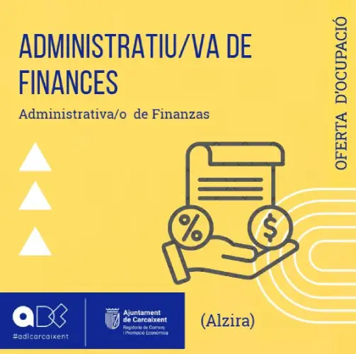 Administratiu/va de Finances (Alzira) (Ref.180)