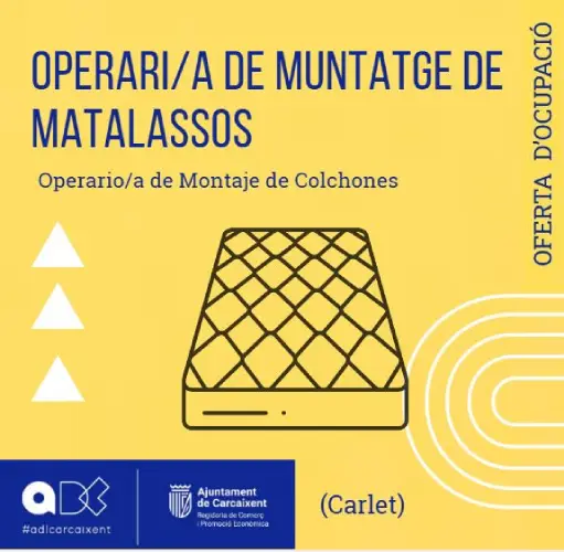 Operari/a de muntatge de matalassos (Carlet) (Ref.196)