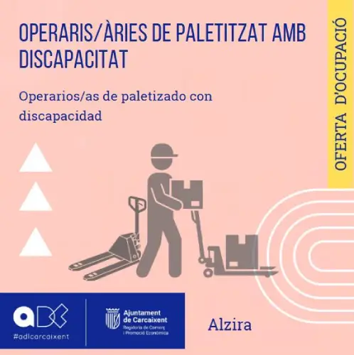 Operaris/àries de paletitzat amb discapacitat (Alzira) (Ref.205)