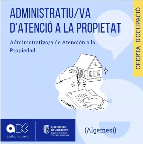 Administratiu/va d’Atenció a la Propietat (Algemesí) (Ref.190)