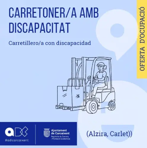 Carretiller/a amb discapacitat (Alzira i Carlet) (Ref.194)
