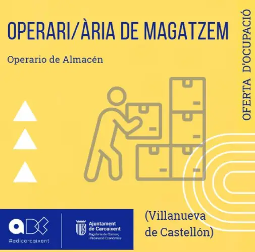 Operari/ària de magatzem (Villanueva de Castellón) (Ref.217)