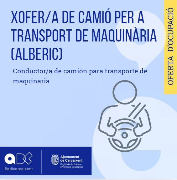 Xofer/a de camió per a transport de maquinària (Alberic) (Ref.223)